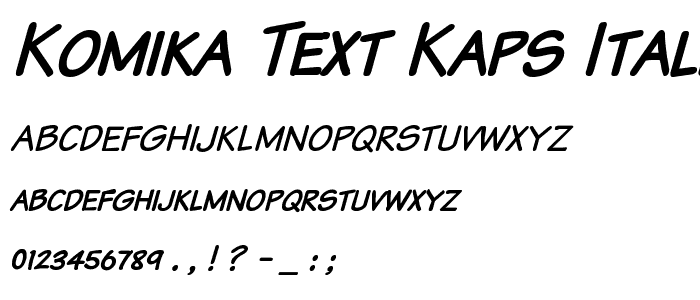 Komika Text Kaps Italic font